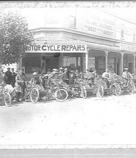 Sidecar Motorcycles Outside "Byko" Store