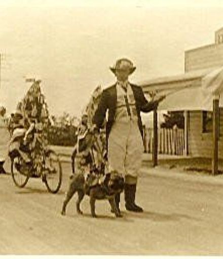 Mr W.G. Vickers as John Bull, Victory Parade, 1918