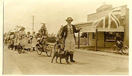 Mr W.G. Vickers as John Bull, Victory Parade, 1918