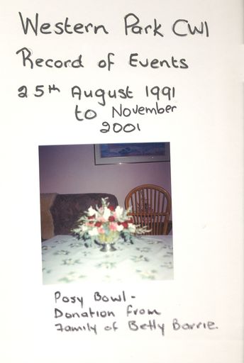 Posy bowl donation from family of Betty Barrie.
