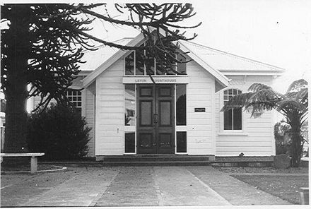 Levin Courthouse, (front view) Bristol Street, Levin
