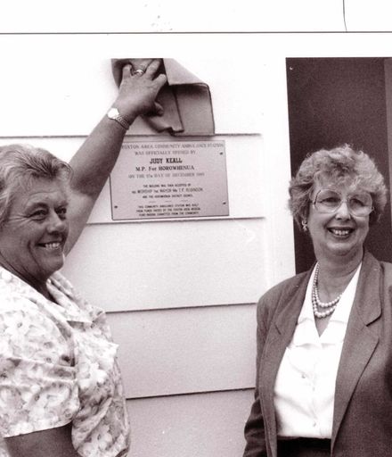 Mrs Robinson & Mrs Keall Opening St Johns Building, 1995