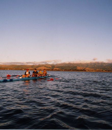 Rowing on Lake Horowhenua