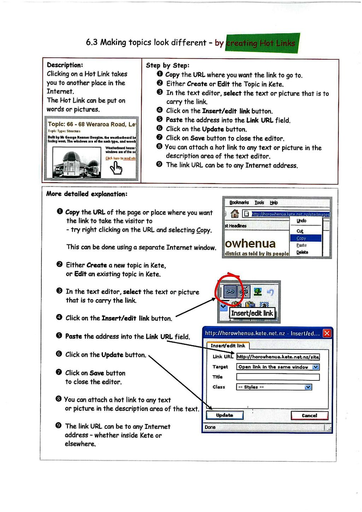 6.3 Creating Hot Links