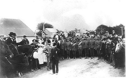 Official farewell to Otaki's contingent for the Boer War
