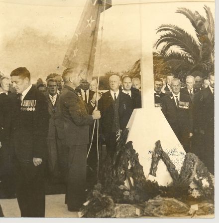 Anzac day, flag lowering, 1969