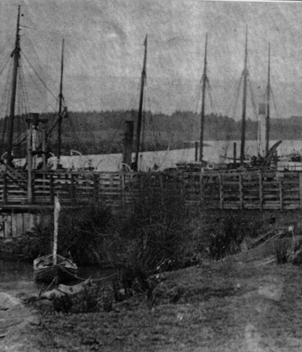 Ships at Foxton Wharf, Late 1890's