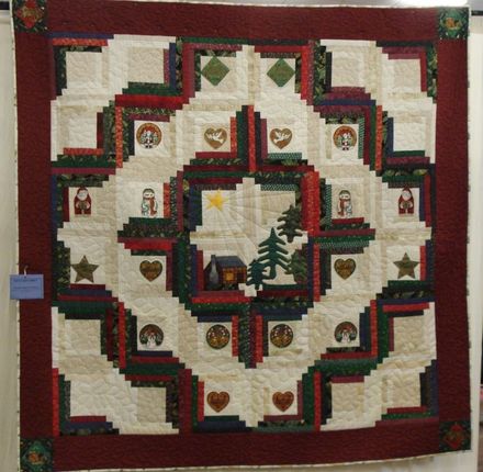 Christmas cabin in the woods