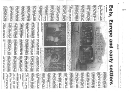 Eels, Europe and early settlers - Resource cover image