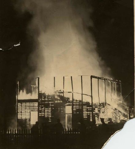 Foxton Racecourse Stand on Fire