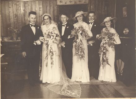 Wedding party - May (nee Sutton) and Allan Wilson, 1936