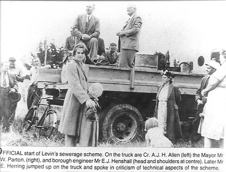 Official start of Levin's Sewerage Scheme, 1953