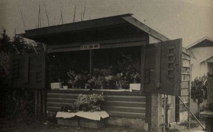 First flower stall on Main South Road, Levin