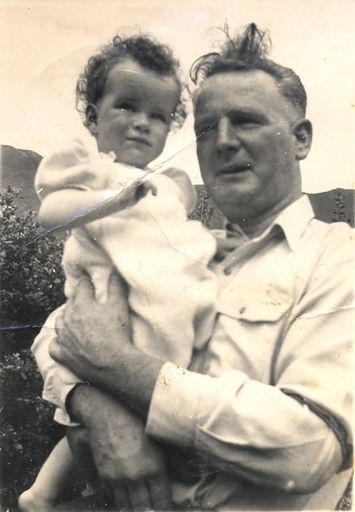 Jack Butler and Joan-Marie as a child taken at Taita