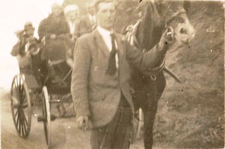 Horse and coach. c1914-1918.