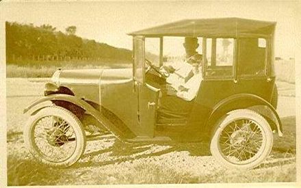 Watty Watson in his Austin 7