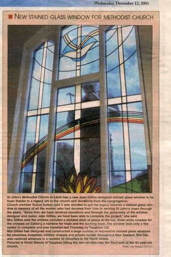 STAINED GLASS WINDOW, LEVIN METHODIST CHURCH - Resource cover image