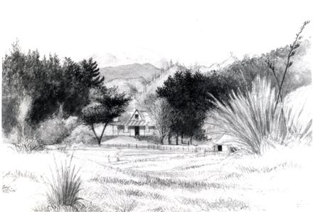 'Netley', home of A.J. Hadfield (sketch)
