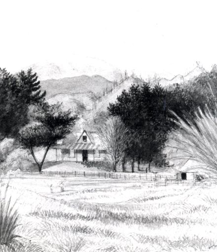 'Netley', home of A.J. Hadfield (sketch)