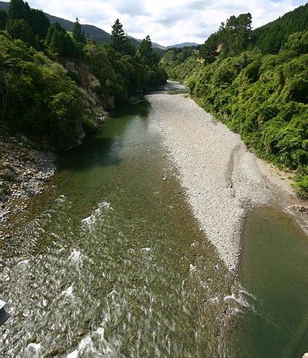 Otaki River as seen from swingbridge