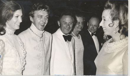 Princess Anne & showbiz people, England, 1969