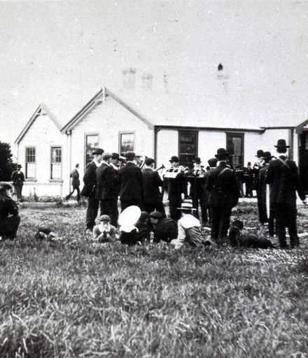 Shannon Brass Band at Shannon School, 1901 or 1905