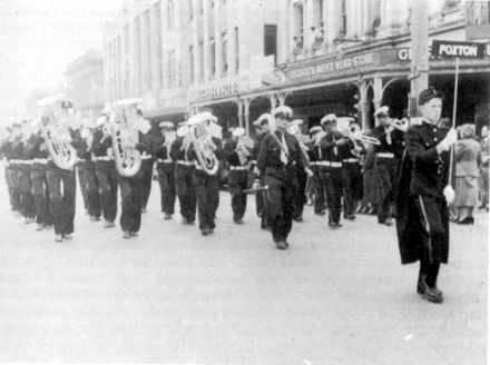 Foxton Silver Band in Invercargill in 1956