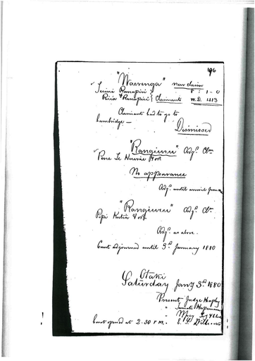Otaki Maori Land Court Minutebook - 3 January.