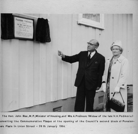 Opening of Pensioner Flats 1964