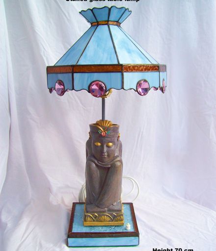 Egyptian Style glass Table lamp