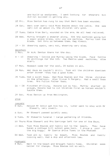 Bert Denton's Diary 1918