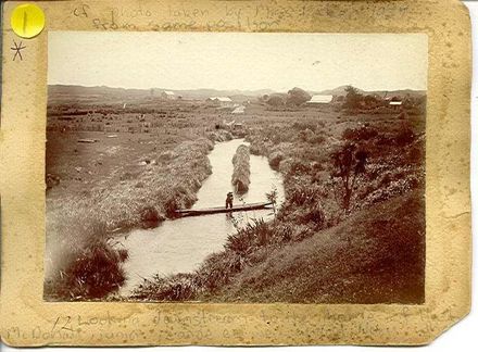 Hector McDonald Jnr in canoe on Hokio Stream