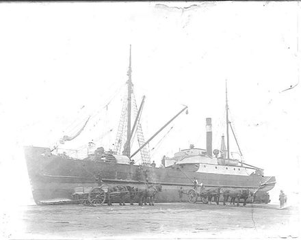 The "Kennedy " Aground at Foxton Beach