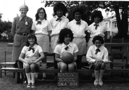 Foxton School Senior A Netball Team 1974