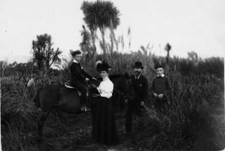 Shannon's first Postmaster Mr Harrison and Family