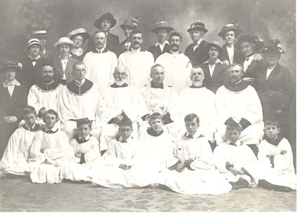 Photo of Vicar, lay readers and choir