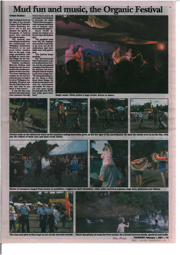 The Mail's report of the Organic River Festival