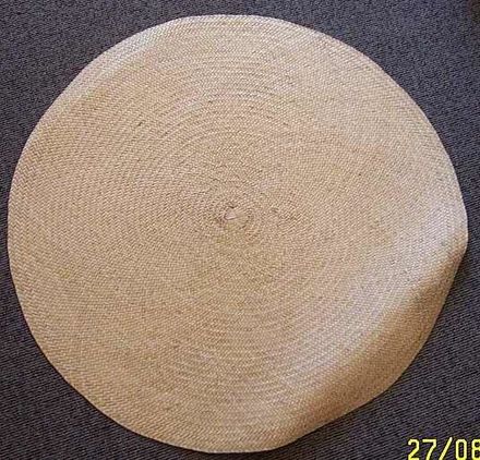 Woven flax mat