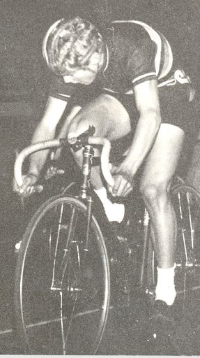 Terence Watson, winner of 20-lap open track cycle race