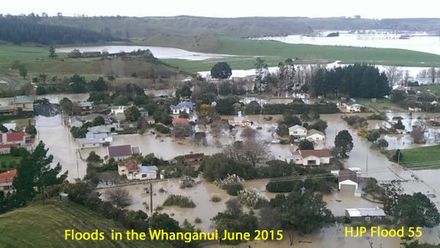 Flood 55  Waitotara on Sunday morning as residents started coming back  Photo  Gerry Leibbrandt