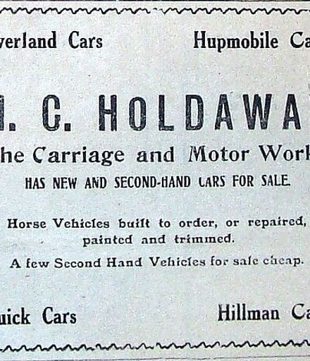 1916 Holdaway Carriage and Motor Works, Levin