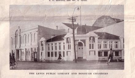 View of Levin Library and Borough Council Chambers, 1960