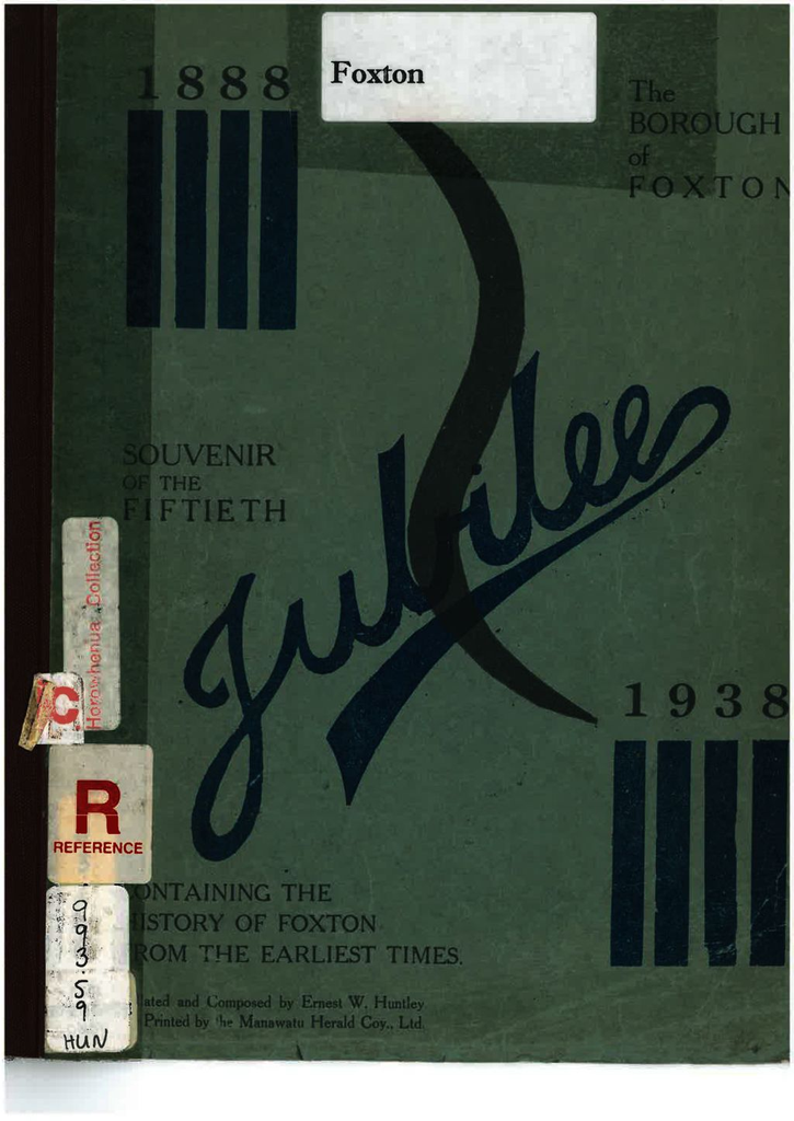 Foxton Jubilee 1888-1938 - Resource cover image