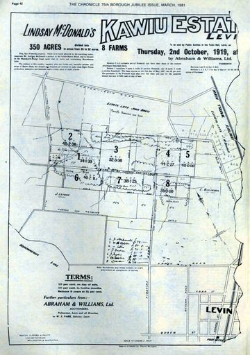 Kawiu Estate sale 2 October 1919 advertisement - Resource cover image