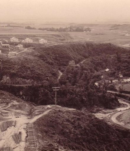 Looking down penstock pipeline route, 5 June 1921