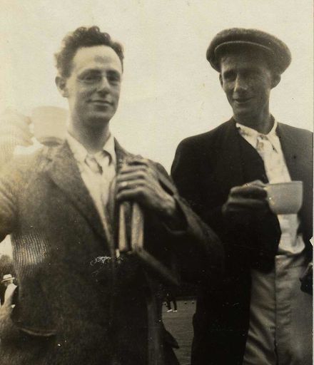 Two Unidentified Men at Bowling Green, c.1920.