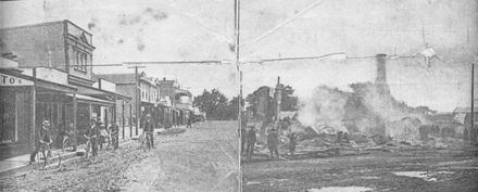 Fire Foxton Main Street c.1912