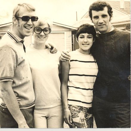 Mr & Mrs Wishart, with Mr Luther & girlfriend, 1970