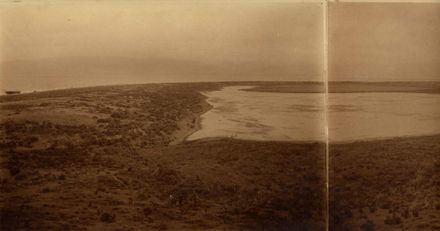 Okupe Lagoon and 'Lily' shipwreck, Kapiti Island, 1921