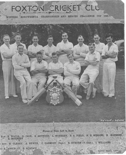 Foxton Cricket Club - Champion Team, 1949-50